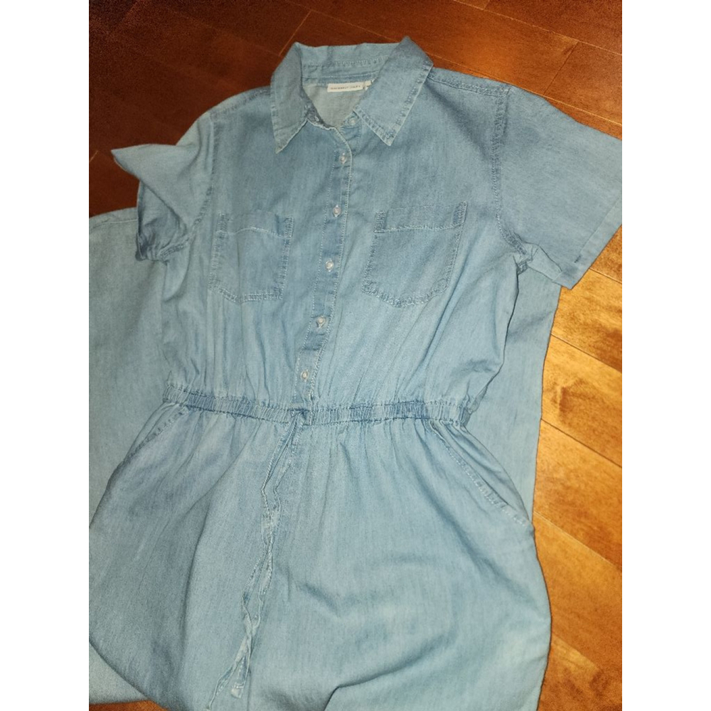 Women Sincerely Jules Jumpsuit Size L Blue Denim - Picture 7 of 7